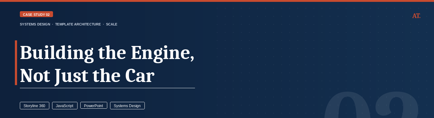 Case Study 02 — Building the Engine, Not Just the Car